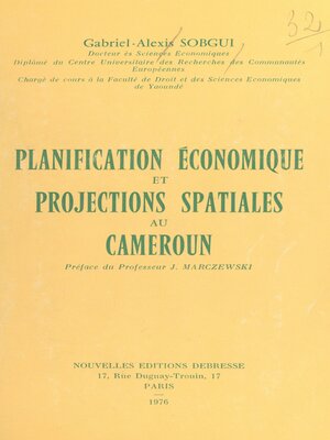 cover image of Planification économique et projections spatiales au Cameroun